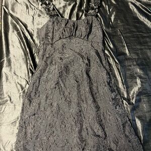 Elegant Black Floral Lace Dress